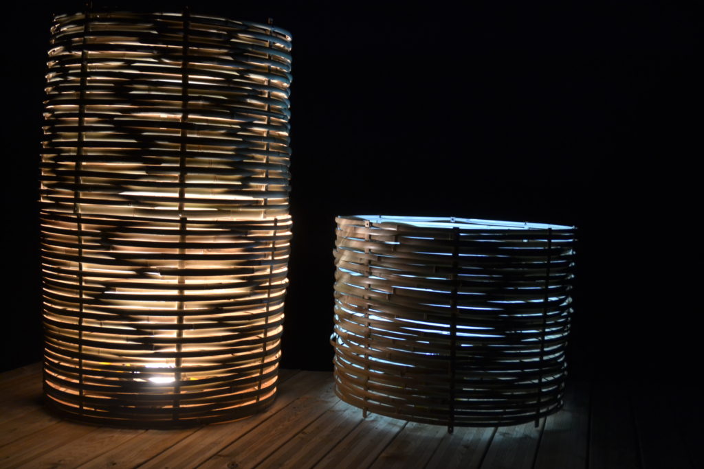 Luminaires modulables en 2 lampes - bambou créations