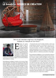 Magazine Maison & Jardin - Présentation de Bambou Créations