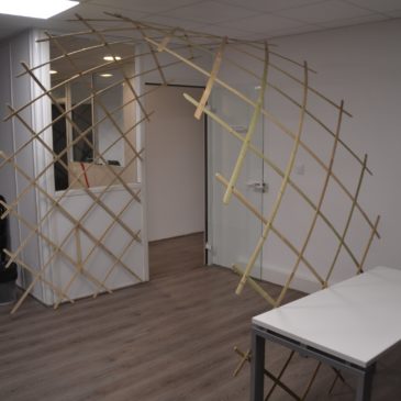 Nouveau prototype : Une arche en treillis de lamelles de bambou !