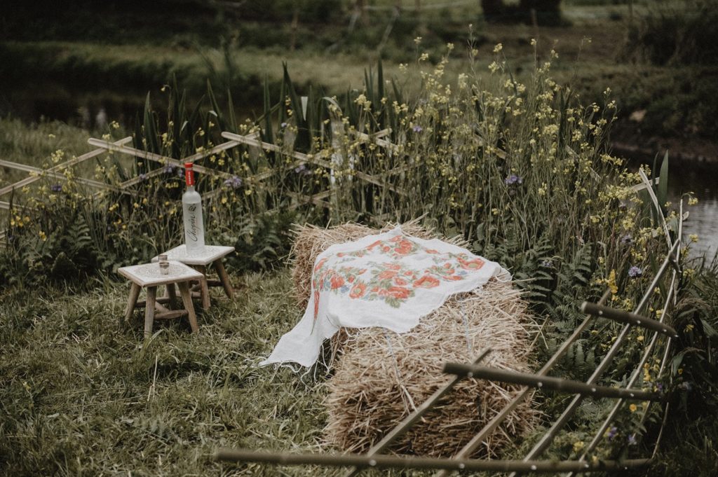 Espace de cérémonie de mariage en lamelles de bambou : Bambou Créations