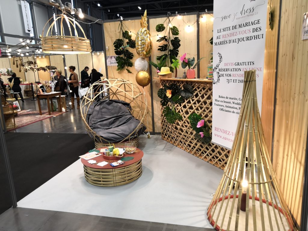 Stand sur le salon du mariage de Nantes - Novembre 2018 - Bambou Créations